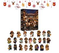 Christmas Countdown 18x26x2.6cm Collectible Dachshund 2D Acrylic Ornaments