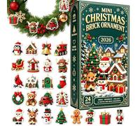Christmas Countdown - 2D Acrylic Building Block Ornament, Holiday Decor, Re | Holiday , 2D Acrylic Blocks, Festive Daily Countdown, Creates Seasonal Joy, Mantel Party Display, Plas