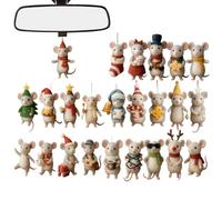 Christmas Countdown - 2D Acrylic Mice Ornaments | 24 Day Flat Holiday Decorations Fun Festive Design for Friends, Family, Enthusiasts, Holiday Season Or Home Decor, 11.02x6.3x1.18in