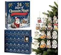 Christmas Countdown - 2D Acrylic Opossum Design Decoration Pendant 24 Days