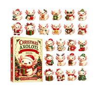 Christmas Countdown Advent - 2D Acrylic Animal Signs Calendar Box | 24-Day Countdown Dragon Christmas Tree Ornaments Set for Car Rearview Mirror, Backpack, Door Handle, Branches, Mantle