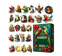 Christmas Countdown Calendar 2026 2D Acrylic Hangable Bird Ornaments