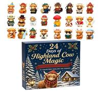 Christmas Countdown Calendar - 2026 3D 24 Days Cow Mini Figurines | Christmas Countdown Calendar Features 24 Days Of Cute 3D Cow Mini Figurines To Build Daily Advent Excitement For Everyone