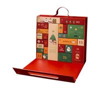 Christmas Countdown Calendar - 24 Day Fillable Gift Box Advent Decor