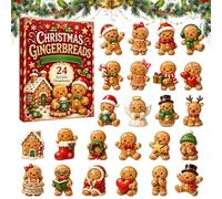 Christmas Countdown Calendar, 24 Day With Santa Snowman | 24 Day Countdown Fun 2D Acrylic Design Features Santa Snowman Gingerbread Characters Creates Festive Holiday Decor For Home