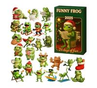 Christmas Countdown Calendar, 24 Days Frog Tree Decorations, 2D Flat Acrylic Frog For Party Favor Lovers Family Enthusiasts Holiday Season Home