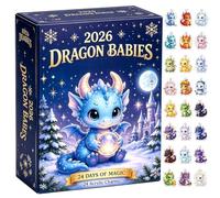 Christmas Countdown Calendar 2D Acrylic Dragon Collectible Pendants