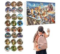 Christmas Countdown Calendar - 2D Acrylic Seasonal Decoration, 24 Days Countdown Tree Pendants, Daily Surprise Collectible, for Adults Kids Vacation Decor, Holiday Ornament Set, Multicolor Acrylic