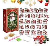 Christmas Countdown Calendar - ABS | 26 Day Rhinestone Snowman DIY Set