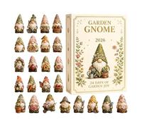 Christmas Countdown Calendar, Advent Garden Gnome Figurines Decorations | 24-Day Vacation Countdown Calendars For Car Holiday Party Home Celebration Festival Windowsill Mantel Office