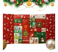 Christmas Countdown Calendar Boxes - D IY Empty, Foldable Fillable Blank Advent Gift Box | 24 Days Christmas Calendar Advent, Cardboard Packaging for Candy, Toys & Snacks | 24 Days Countdown for Kids