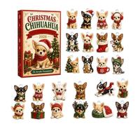 Christmas Countdown Calendar - Chihuahua Acrylic Pendant - Flat Ornament | 24 Days Countdown to Holidays Home Room Apartment Workplace Dorm Holiday Party