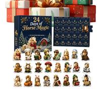 Christmas Countdown Calendar Collectible Horse Ornaments