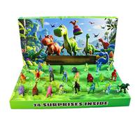 Christmas Countdown Calendar, Dinosaur Advent Set, 14.8x8.94x1.26 Inches 24-Day Surprise Toys, Figurines Car Combo for Boys and Girls, School Events, Home Decor, Travel, and Party Favors