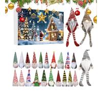 Christmas Countdown Calendar - Wichtel Weihnachten 24 Tage Adventskalender | /13,39 x 13,39 x 1,97 Zoll Festliche Spielpuppe Für Festparty Feiertagsaktivitäten - Kinder Junge Mädchen