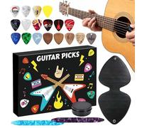 Christmas Countdown - Christmas Countdown Calendar, 24 Days Advent Guitar Picks, Musical Christmass Countdowns Calendar for Electric Bass Ukulele Kids Teens Beginners Holiday Favors