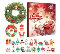 Christmas Countdown Decor - Interactive 24-Day Holiday Ornament Set, Special 3D Design for Festive Decoration, Ideal for Home, Classroom, Apartment, Party, Winter Gathering, Family Fun