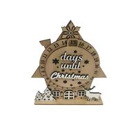 Christmas Countdown Decoration, 25 Days Rotating Wooden Tabletop Ornament for Home, Living Room, Bedroom, Apartment, School, Party, and Winter Celebration