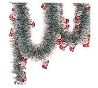 Christmas Countdown, Guirlande de Noël Extra Longue en Aluminium à Suspendre au Plafond, décoration d'intérieur(Santa Claus)