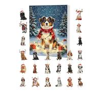 Christmas Countdown, Home Seasonal Decor For Holidays, Dog 2D Acrylic Pendant, 24 Days Calendar Ornament - For Teens Holiday Kids Seasonal Halloween Thanksgiving Easter Adults