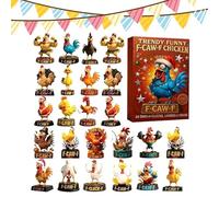 Christmas Countdown Toy, Fun Chicken Design 2D Flat Acrylic, 2025 Poulet Pendant Countdown Calendar for Wife Husband Son Daughter Family Friends Men Women Boys Youth Teens