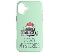 Christmas Cozy Mystères Père Noël Lecture par Candlelight Coque pour iPhone 16 Plus