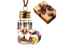 Christmas Craft Ornaments - Nutcracker Stocking, Bottle Tree Decor | Christmas Tree Decor Wishing Bottle for Outdoor Home Living Room Bedroom Wall Shelf Office Holiday