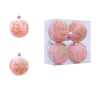 Christmas Crafting Transform Your Holidays4 Lot de 4 pendentifs décoratifs floqués colorés à suspendre pour chaque maison (D, 6 cm)