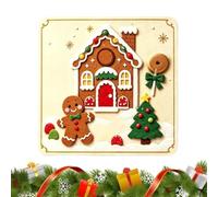 Christmas Crafts For Adults Gingerbread Huse Design Felt Sticker A Art Set