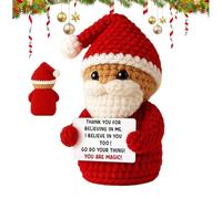 Christmas Crochet Doll, Inspirational Festive Santa Claus Decoration for Holiday Cheer, Handmade Ornament Gift for Family, Friends, Kids, Adults, Men, Women, Boys, Girls, Teens, Father, and Mother