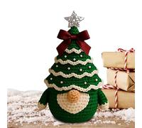 Christmas Crochet Kit - Christmas Crochet Kit | Handmade Crochets Christmâs Tree Gnome Kits | Christmâs Crochets Kits for Beginners | Yarn Supplies Set Learn Crafting at Home for Adults Teens Kids