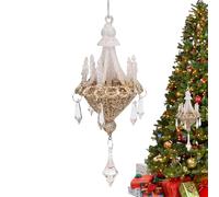 Christmas Crystal Crystal Form Form Ornements - 20 cm Décoration sustive, fragment lumineux étincelant, souvenir saisonnier | Accessoires d'hiver de vacances pour la porte de la ferme Dormier Decorati
