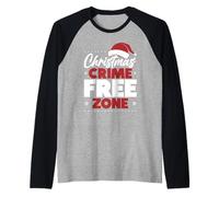 Christmas de la Police sans Crime de la Zone de Père Noël Manche Raglan