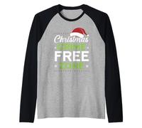 Christmas de la Police sans Crime de la Zone de Père Noël Manche Raglan