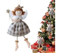 Christmas Decoration Angel Doll Ornament - Holiday Plush Figurine, 10x17cm Adorable Angel Girl for Farmhouse, Fabric Crafted Angels with Hanging Loop, Festive Decor, Angels Keepsake for Centerpiece