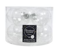 Christmas Decoration Lot de 10 boules de sapin de Noël en verre 60 mm - Transparent