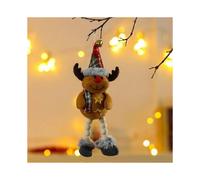 Christmas decorations Christmas tree Small hanging cartoon scarf for the elderly with bell ornament Deer