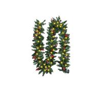 Christmas Decorations - Fireplace Stairs Decorations, Pine Cones with Lights, Interactive Light Up Artificial Table Porch Arch Mantle Garden Gate Home Outdoor Decoration for Wall, Living Room