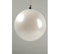 Christmas Decorations Kaemingk Boule de Noël en plastique Blanc 14 cm