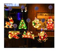 Christmas Decorations Scene Layout Old People Sucker Lamp Ornaments Glass Stickers Pendant Christmas Tree Small Gifts Atmosphere 6 (7)