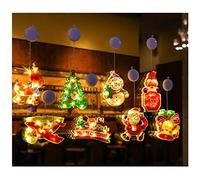 Christmas Decorations Scene Layout Old People Sucker Lamp Ornaments Glass Stickers Pendant Christmas Tree Small Gifts Atmosphere 6 (8)