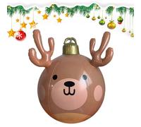 Christmas Deer Ball, Cute Holiday Decoration, 26.77x24.41in Easy to Inflate & Set Up, Eye Catching Accent, Christmas Decorating for Offices, Apartments, Driveways, Thanksgiving, Celebrations