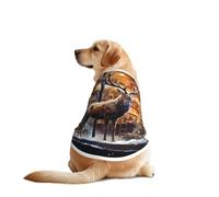 Christmas Deer in The Store Chemise pour chien de grande et moyenne taille - T-shirt en maille respirante pour animal domestique, parfait pour un usage quotidien et des occasions spéciales