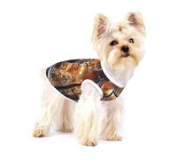 Christmas Deer in The Store Chemise pour chien en coton doux et respirant pour chiens, chats, garçons, filles, convient pour les petits animaux de compagnie
