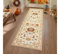 Christmas Deer Santa Long Rug - Festive, Soft & Washable Holiday Carpet, Decorative Accent Rugs Runner Decor, for Hallways Kitchen Bathroom Non Slip (Style 5,50cm*180cm)