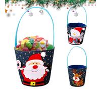 Christmas Denim Treat Bags, Sturdy Fabric Quality, 27x13cm, Denim Holiday Treat Bags, Christmas Satchel, Sturdy Handle And Easy Carrying, For Children Teachers