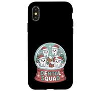 Christmas Dental Squad Boule à Neige Mignonne équipe de Dentiste Coque pour iPhone X/XS