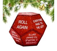 Christmas Dice Games 12-Sided Santa Claus Fun Interactive Dice Prop | Interactive 12 Sided Santa Claus Dice Toy Delivers Exciting Festive Game Fun For Kids Adults Family Holiday Party Gatherings