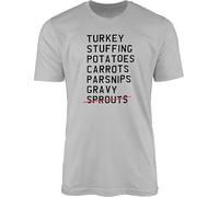 Christmas Dinner T-Shirt - Funny Festive Novelty Xmas Clothing Gift Present Idea 100% Combed Cotton High-Density Extreme Comfort Manches Courtes(Large)