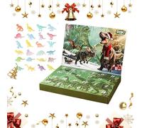 Christmas Dinosaur Advent - Calendrier 24 jours pour Countdown, Fun Holiday Toy Set, Creative Festive Gift, Exciting Seasonal Ornament | Perfect Party Supplies For Apartment Dormitory Room